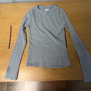 Zara Kids Girls Gray Long Sleeve Shirt Size 11-12 In Great Shape!
